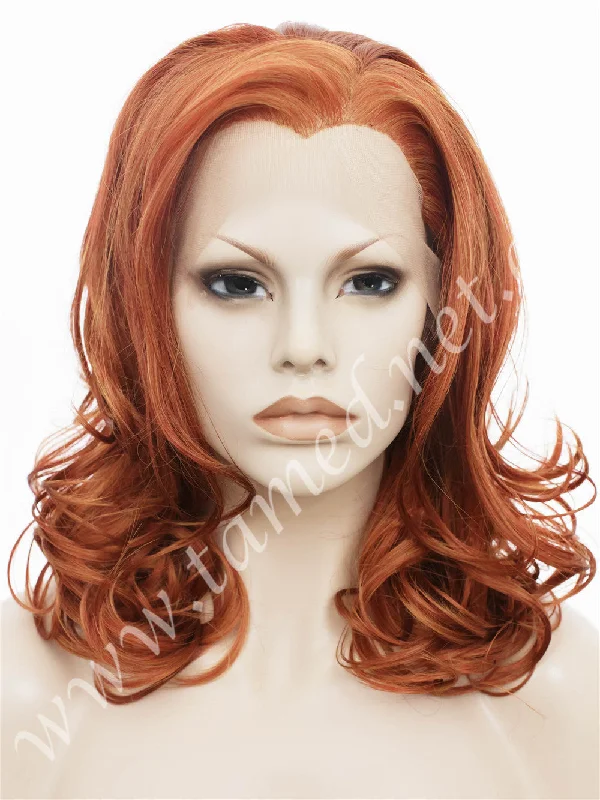 Medium - length wig with a pre - bleached knot for a natural - looking scalpEMILY HOT N SPICY