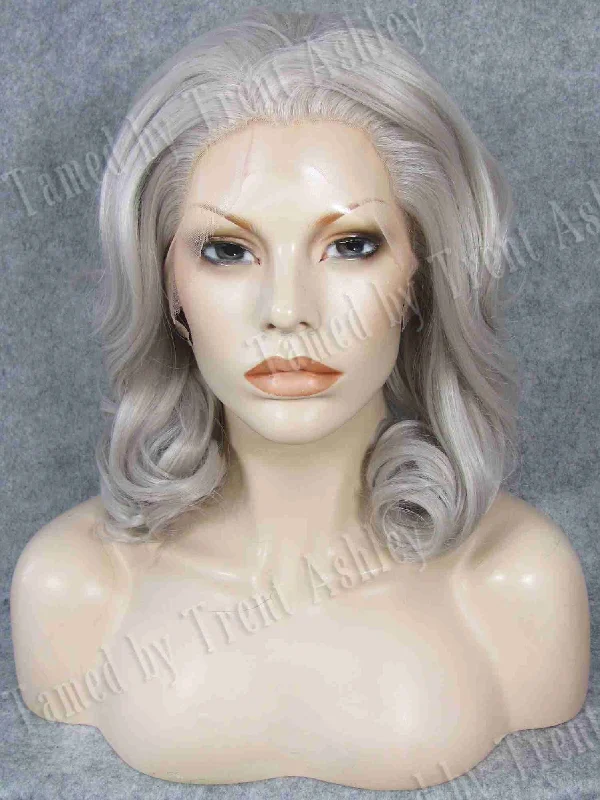 Medium - length wig with a side - part for a more flattering lookEMILY TITANIUM