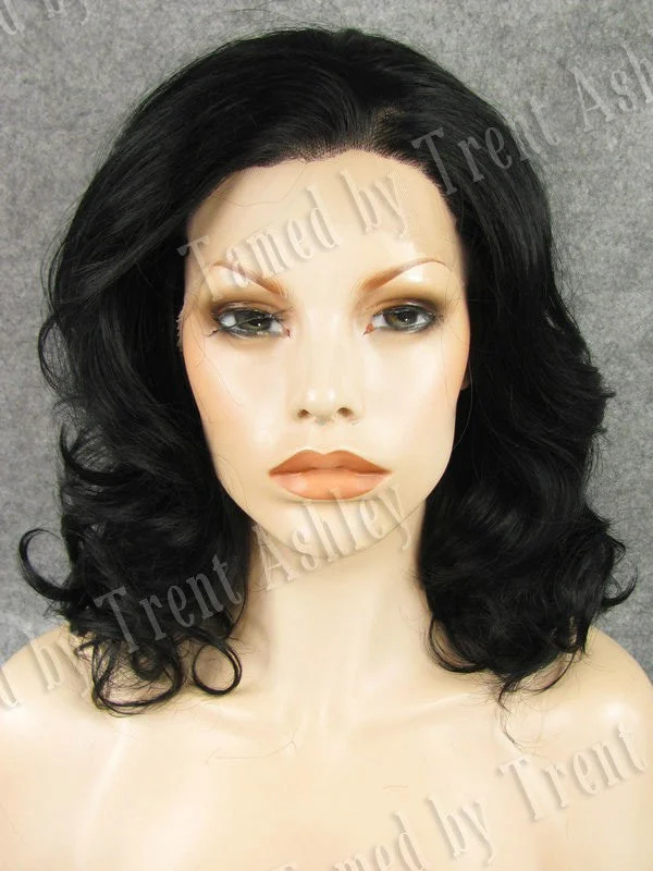 Medium - length wig with a pre - plucked hairline for a more natural lookEMILY VOODOO