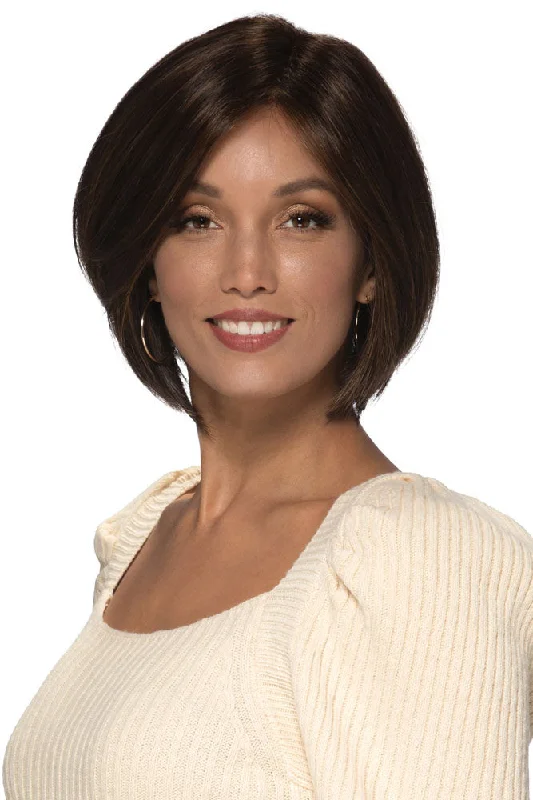 Medium - length wig with a side - part for a more flattering lookMeritt <br>Synthetic Mono Top with Lace Front Wig