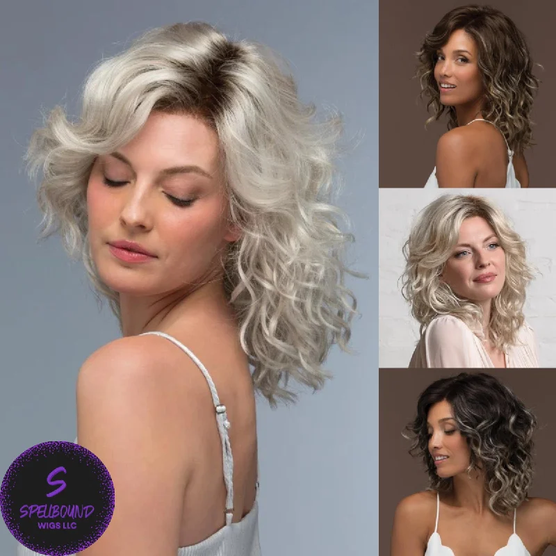 Medium - length wig with a curly fringe for a playful and youthful vibeFinn - Naturalle Front Lace Line Collection by Estetica Designs