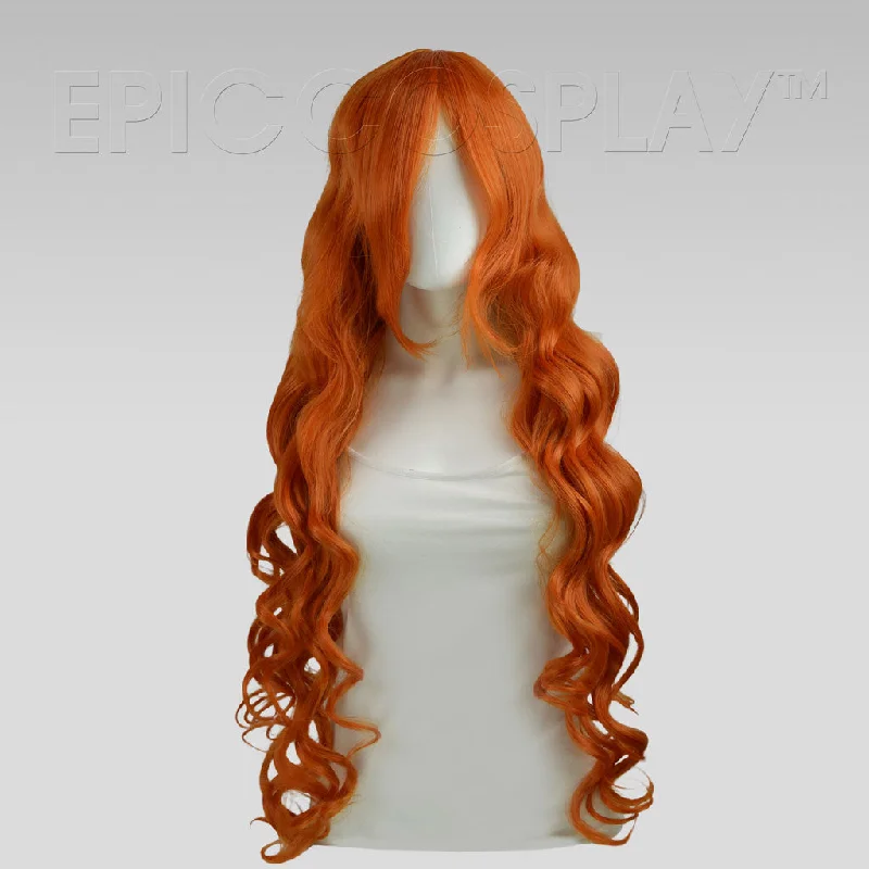 Long - length wig with a wispy fringe for a soft and feminine lookHera - Autumn Orange Wig