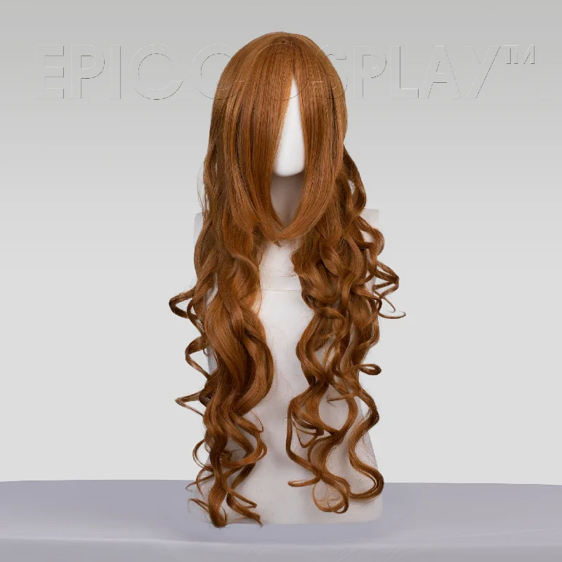 Synthetic long - length wig with a natural - looking textureHera - Autumn Orange Mix Wig