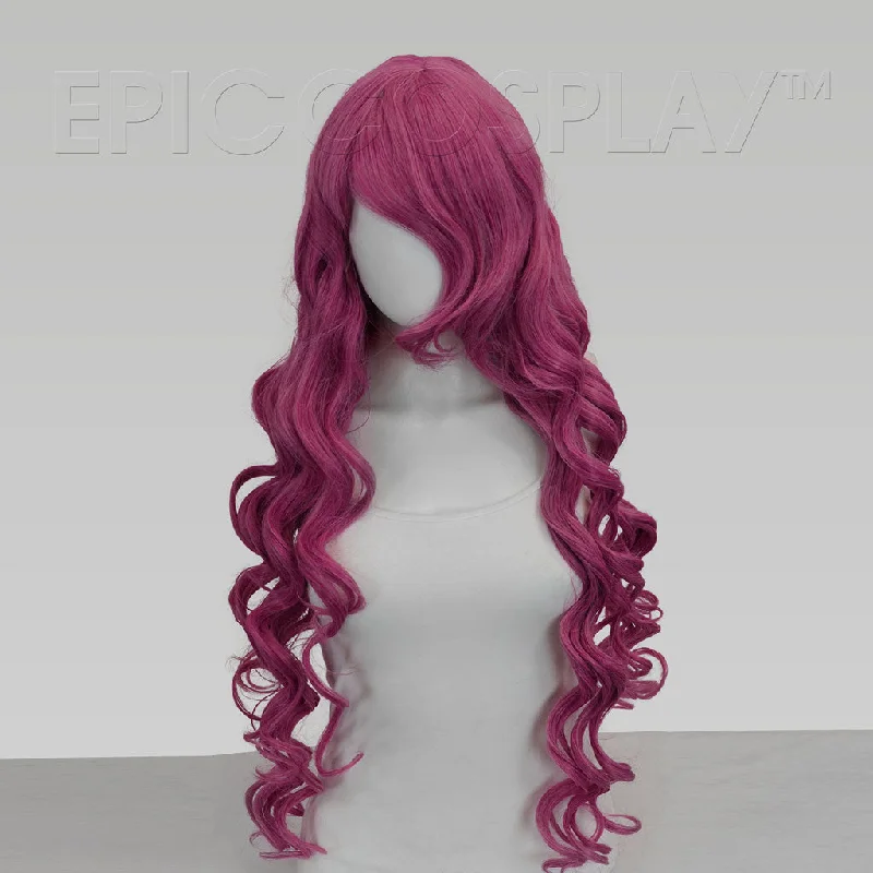 Long - length wig with a wavy texture for a beachy and romantic lookHera - Raspberry Pink Mix Wig