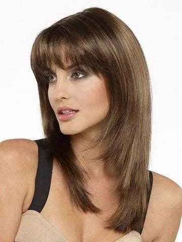 Synthetic medium - length wig with a natural - looking textureLeyla (Mono)