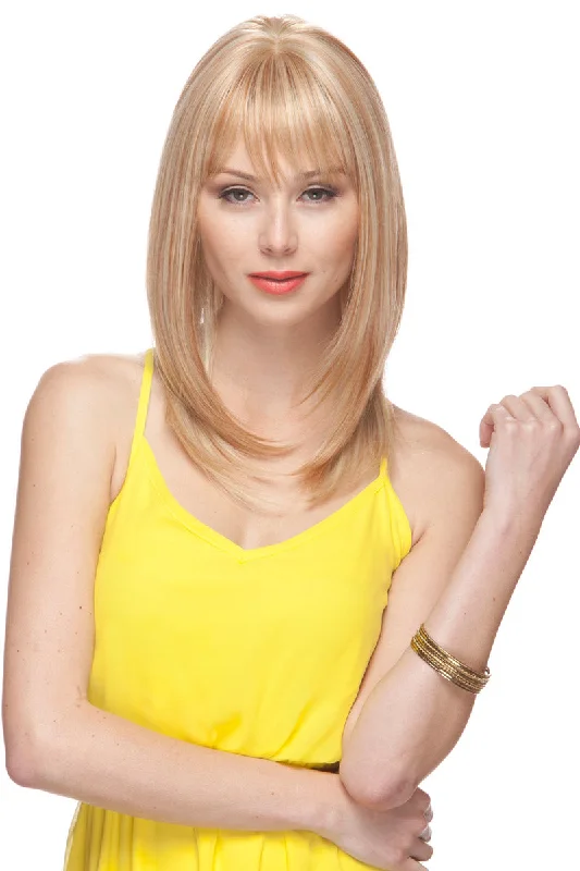 Adjustable - cap medium - length wig for a comfortable fitMiranda <br>Human Hair Blend Wig