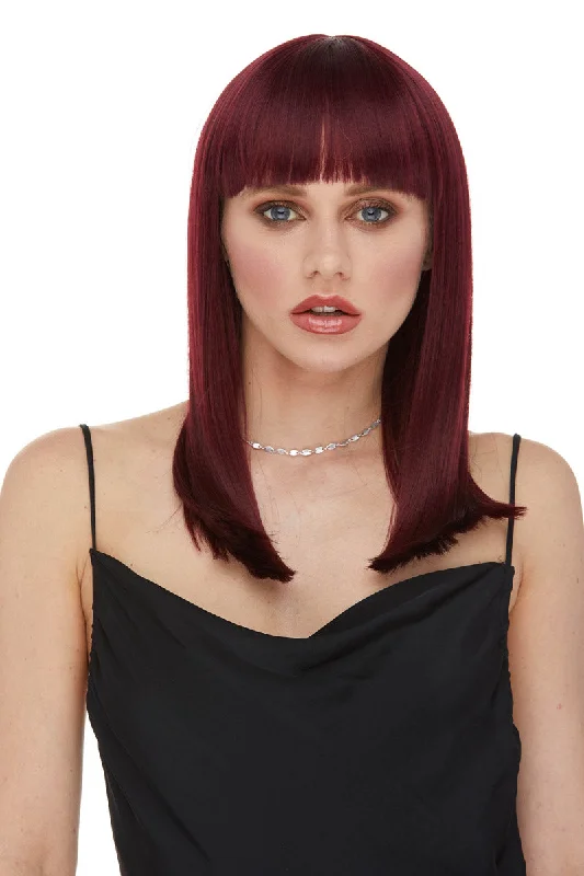 Medium - length wig with a pre - bleached knot for a natural - looking scalpCocoa <br>Synthetic Wig