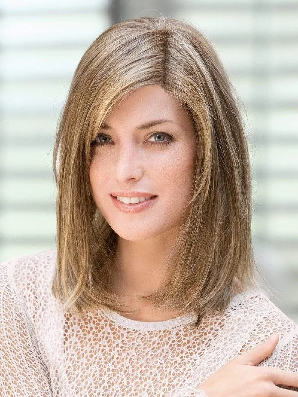 Medium - length wig with a side - swept bang for a sophisticated lookMatrix