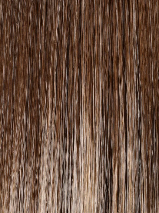 **S14-26/88RO | Sunshine | Med Natural-Ash Blonde & Med Red-Gold Blonde Blend roots to mid-length. Lt Natural Gold Blonde Blend mid-length to ends