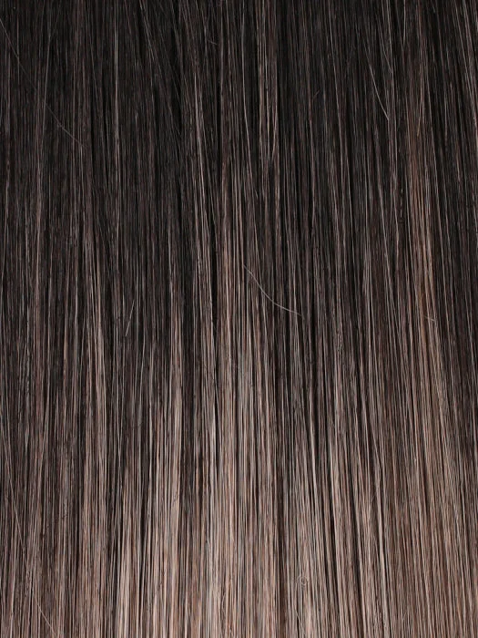 **S2-103/18RO | Midnight | Black/Brown Blend roots to mid-length. Platinum Blonde& Dk Natural Ash Blonde blend mid-length to ends