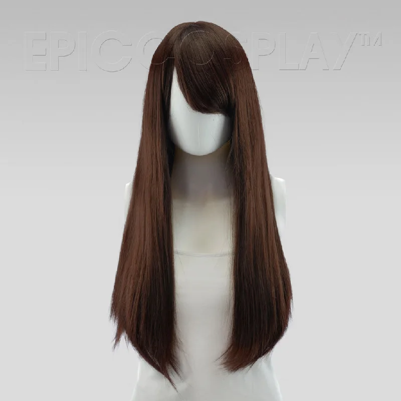 Long - length wig with a pre - bleached knot for a natural - looking scalpNyx - Dark Brown Wig