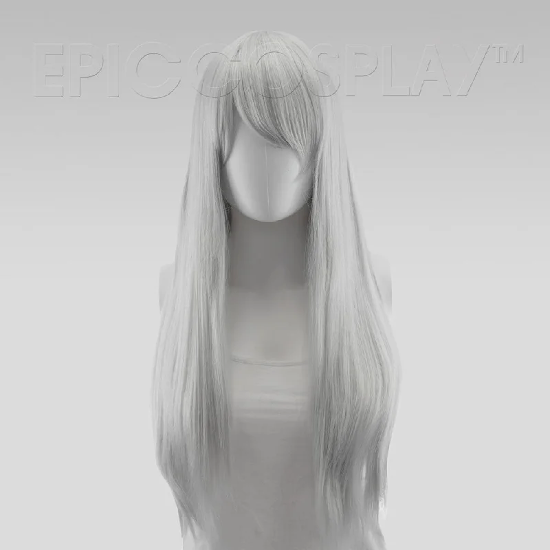 Human - hair long - length wig for a natural and luxurious feelNyx - Silver Grey Wig