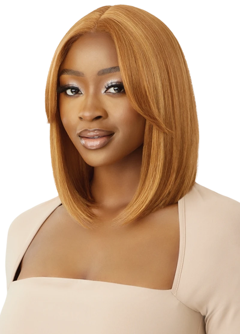 Medium - length wig with a natural - looking root for a more realistic lookOutre Glueless HD Lace Front Pre-Plucked Wig NURU