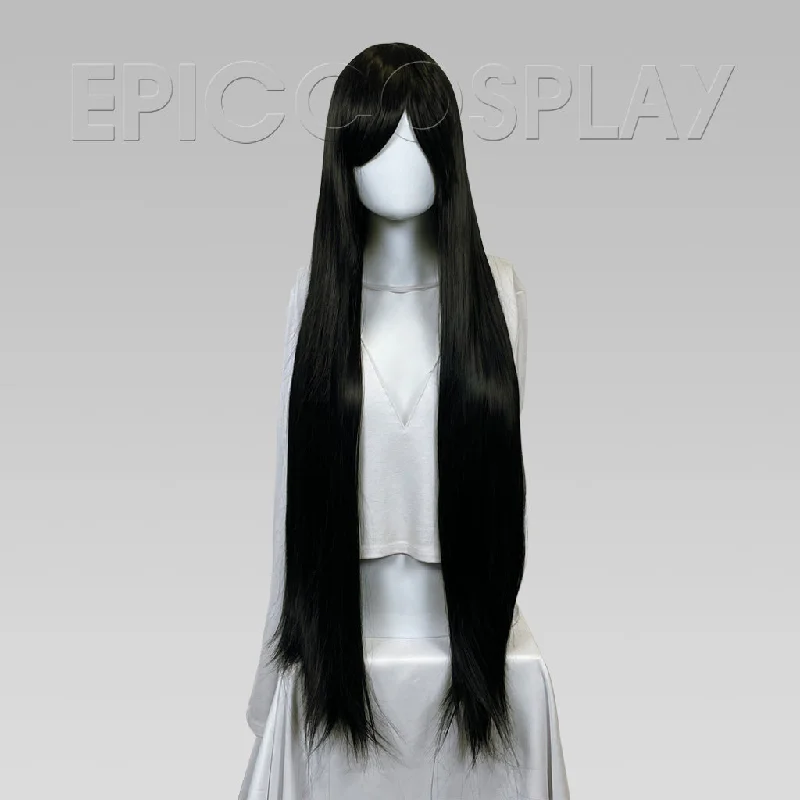 Long - length wig with a pre - bleached knot for a natural - looking scalpPersephone - Black Wig