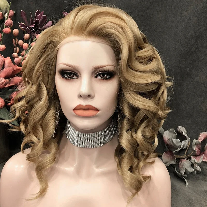 Medium - length wig with a pre - bleached knot for a natural - looking scalpQUINN CHAI