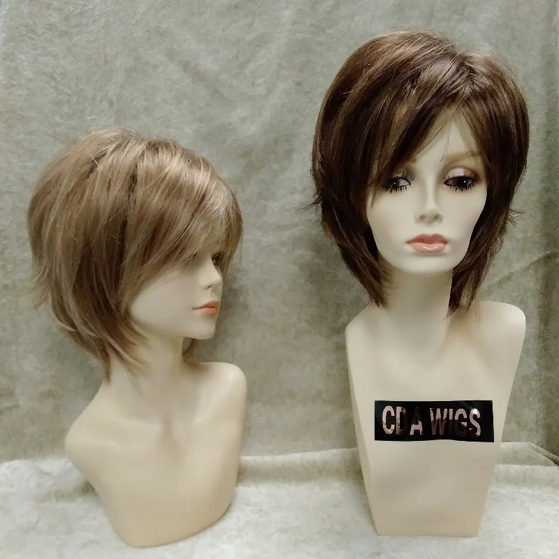 Medium - length wig with a pre - plucked hairline for a more natural lookRACHEL LARGE