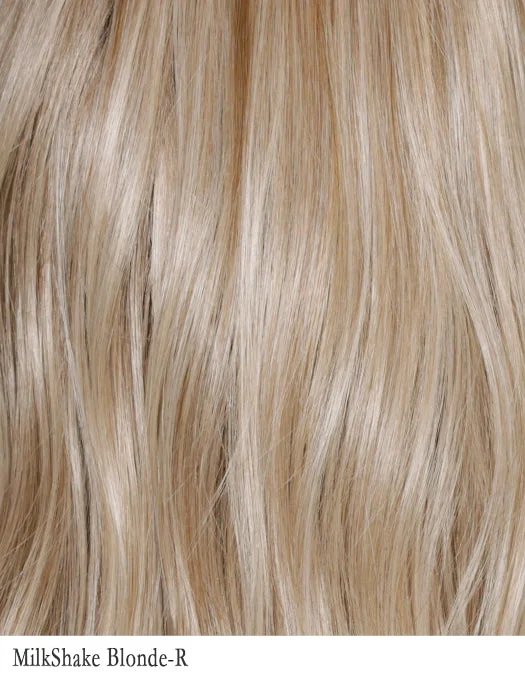 Milkshake Blonde-R | 12/19/23+8 | Mixture of light Sandy Brown highlighted with light Ash Blonde with a hint of light Platinum Blonde with medium root color.