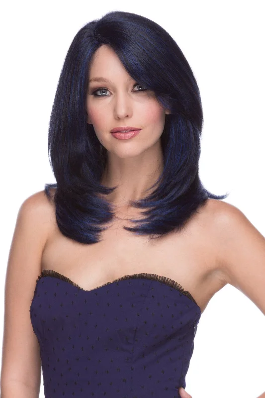 Medium - length wig with a pre - plucked hairline for a more natural lookMercy <br>Synthetic Lace Front Wig