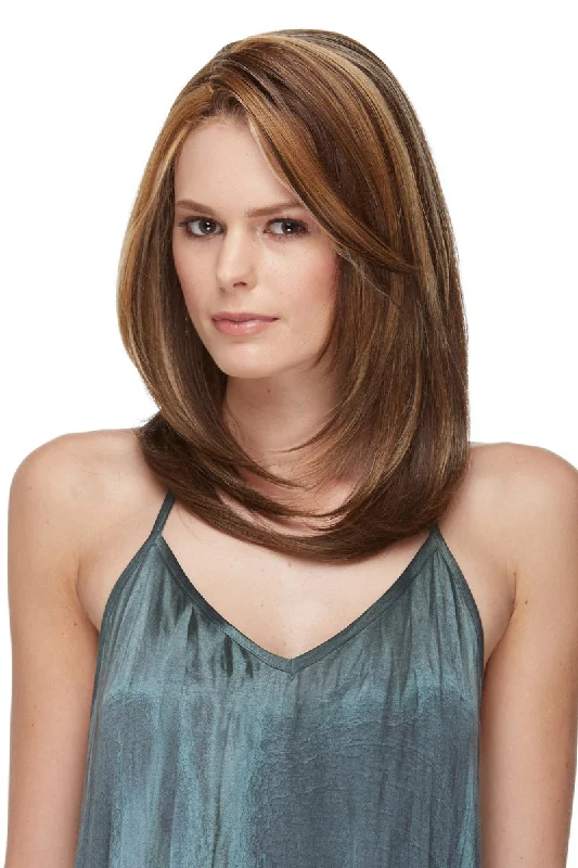 Medium - length wig with a 180 - density for a full and thick appearanceReese <br>Synthetic Lace Front Wig