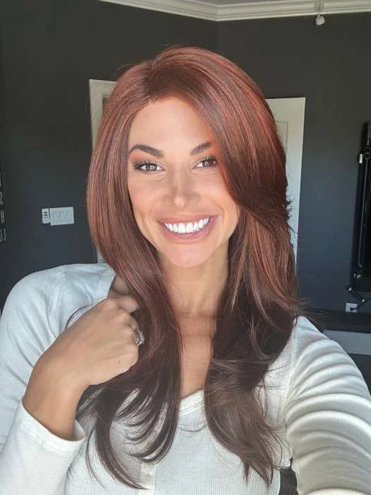 Long - length wig with a honey - blonde color for a warm and sunny appearanceSheena | Synthetic Lace Front Wig (Mono Top)