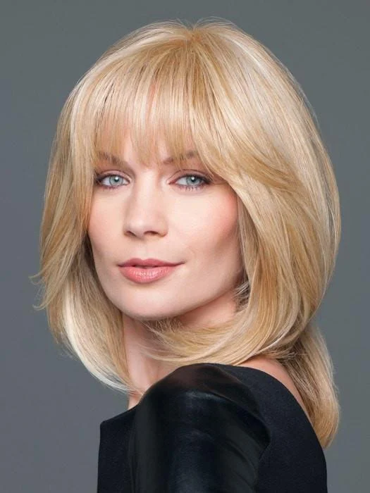 Medium - length wig with a honey - blonde color for a warm and sunny appearanceTop Tier | Synthetic Hair Topper | Hairpiece (Mono Crown)