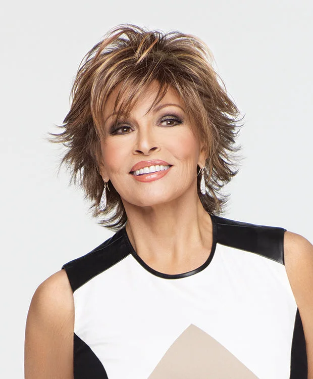 Medium - length wig with a curly fringe for a playful and youthful vibeTrend Setter Wig by Raquel Welch | Large Cap