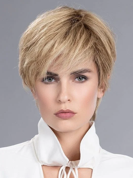 Medium - length wig with a honey - blonde color for a warm and sunny appearanceValue